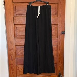 Aerie Black Ultra Wide-Leg Sweatpants
